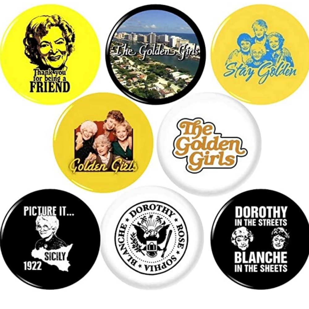Golden Girls set of 8 1 inch pins